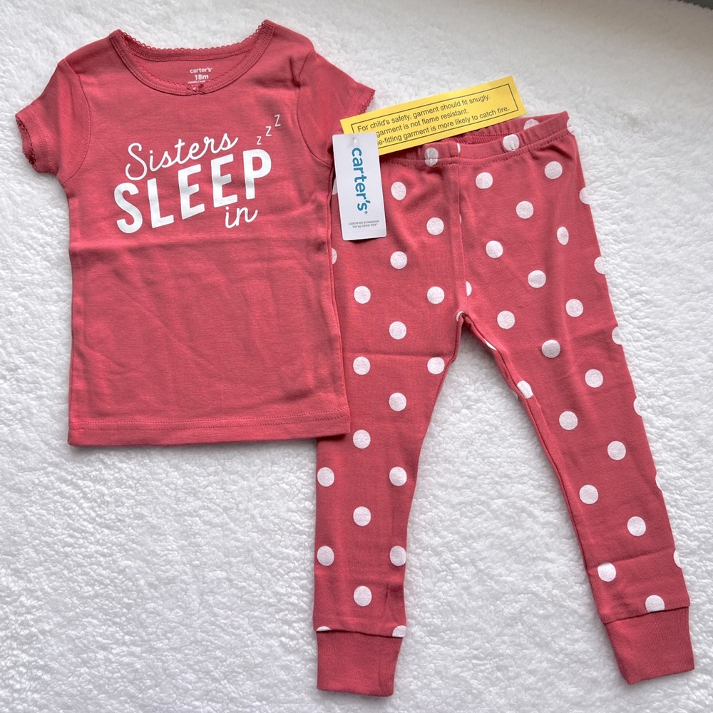 Carter’s baby girl 18 month pajama set- new with tags